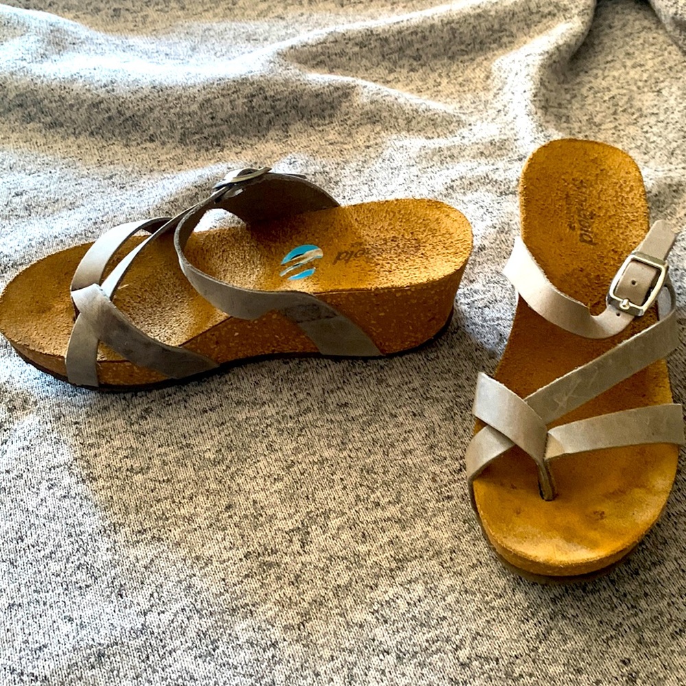 Grey Sandler wedges size 8